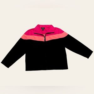 Vintage 90s Pink and Black Petite Windbreaker
